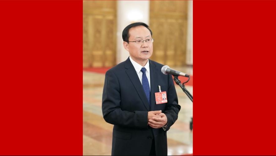 文化和旅游部部长孙业礼接受媒体采访